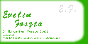 evelin foszto business card